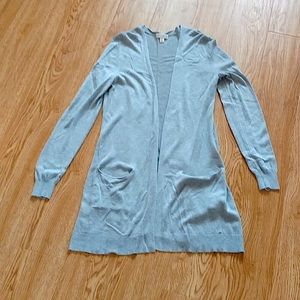 Macy’s - Maison Jules - Open Front Long Cardigan with Pockets - Gray - Small